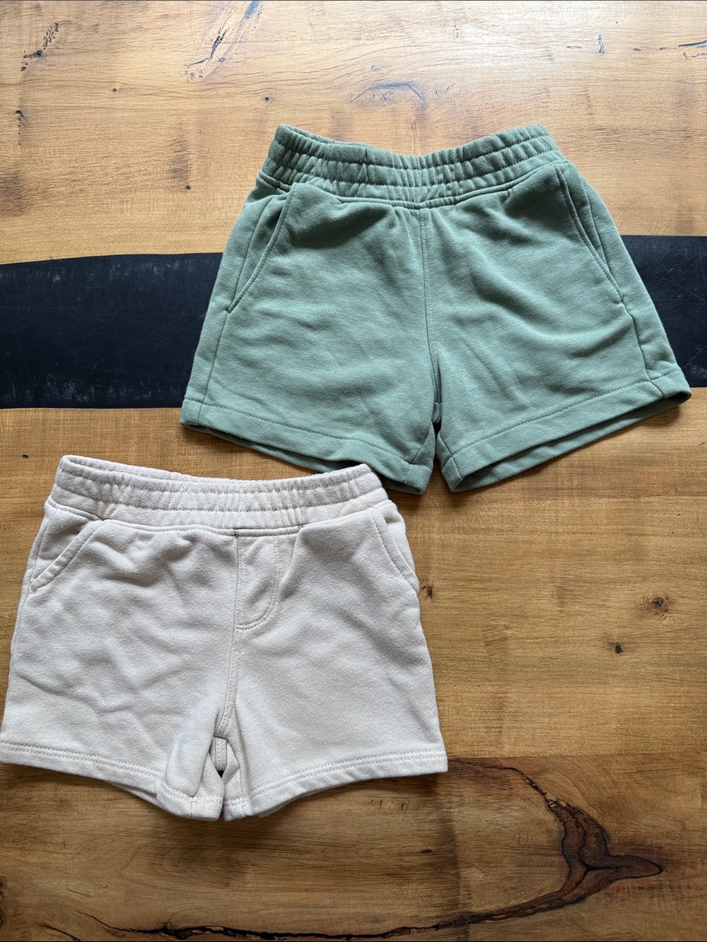 Garanimals Pull-On Shorts in Sage Green and Cream